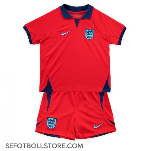 England Replika babykläder Bortaställ Barn VM 2022 Kortärmad (+ korta byxor)